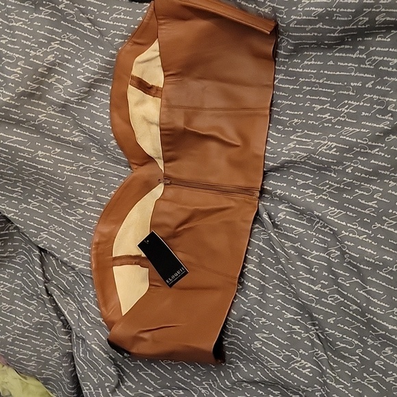 Nwt Eloquii faux leather bustier top - Picture 3 of 4